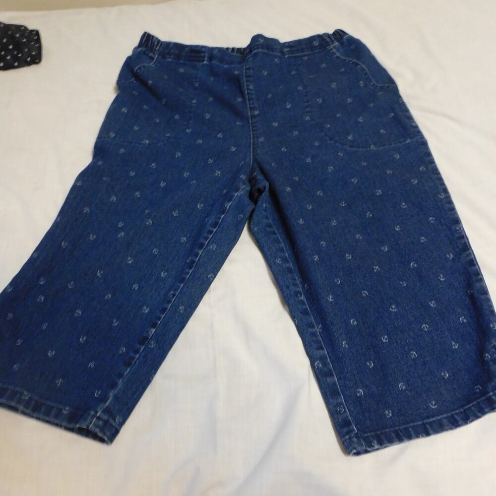 Womens Croft and Barrow crop denium pants  Sz L